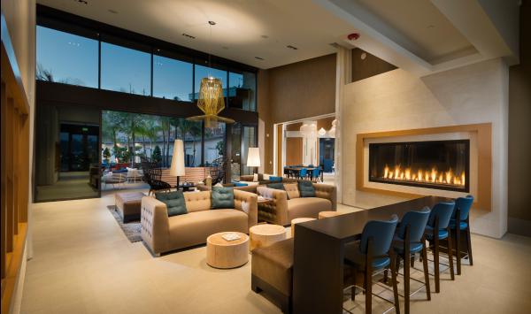 Lounge spaces in recreation center
