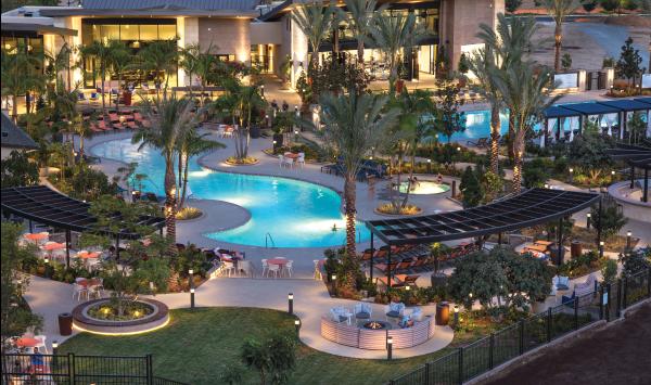 Sparkling pool and spas
