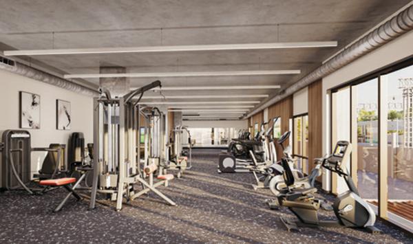 Well-equipped fitness area