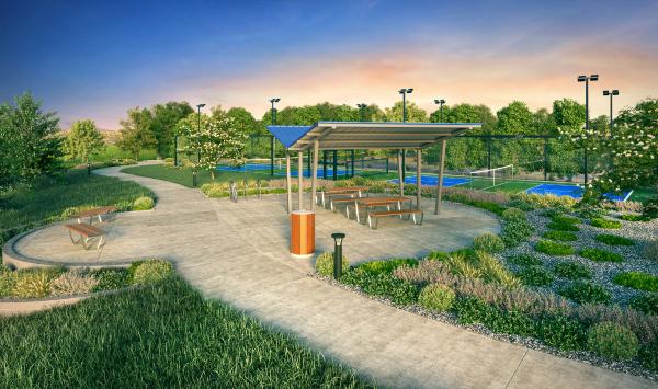 Representative Pickleball and Recreation Space Amenity