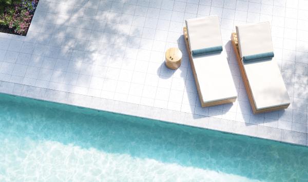 Residents can enjoy lounging poolside at the community amenities