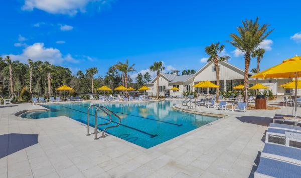 Lounge poolside while basking in the Florida sun