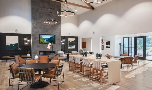 Community great room in the clubhouse