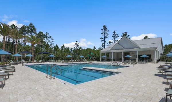 Lounge poolside while basking in the Florida sun