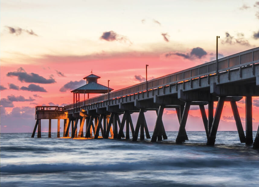 pier at sunset