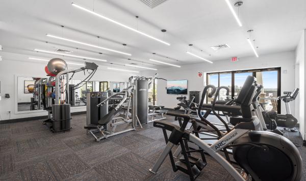 Exercise in the state-of-the-art fitness center