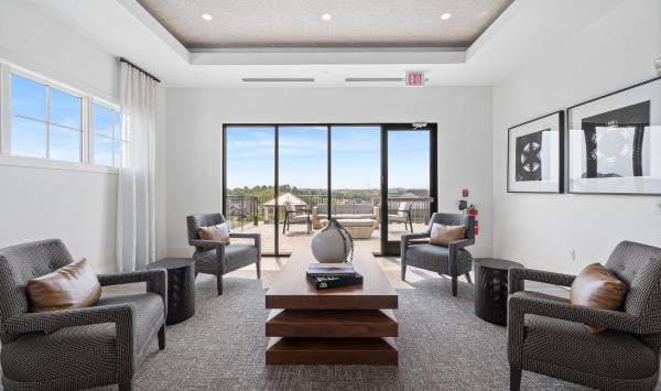 Meet new neighbors in the lounge area of the clubhouse