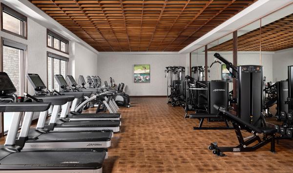 The community clubhouse features a state-of-the-art fitness center