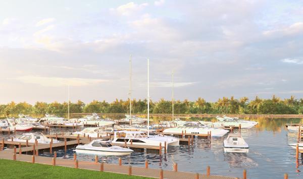 Future Veranda Bay Marina within the community
