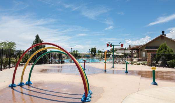 Kids love the running through the water in the splash zone